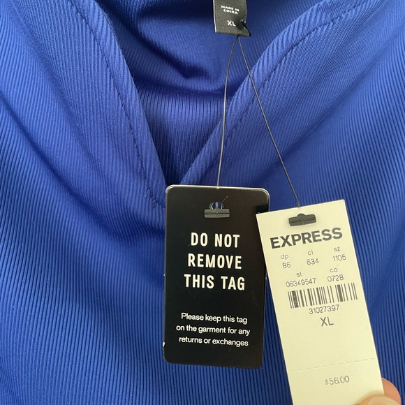 NWT Express Body Contour Ribbed Off The Shoulder Thong Bodysuit XL - Picture 8 of 12